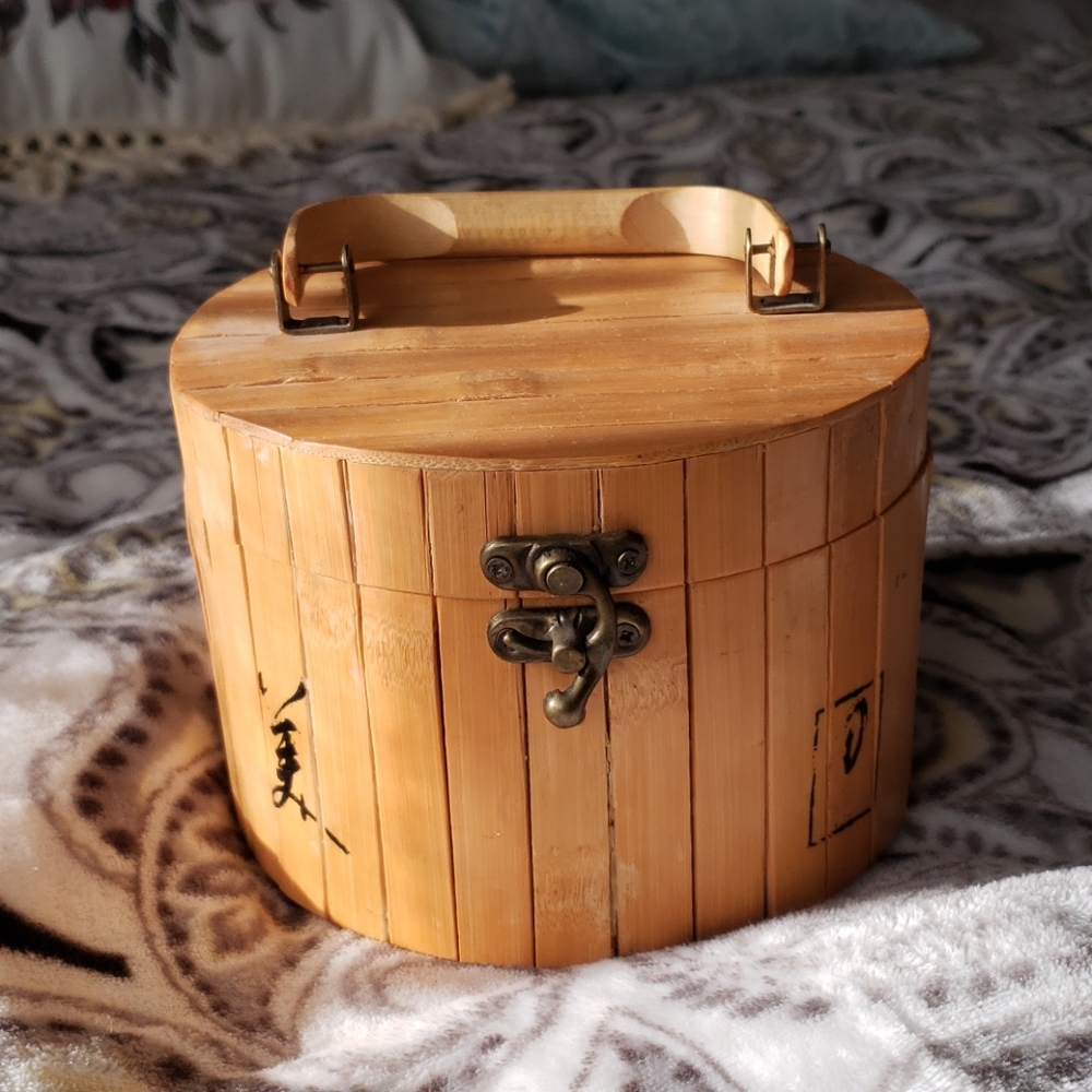 Bamboo Asian inspired box purse